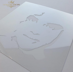 Schablone Schablone Gesicht 16x16 cm