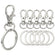 Schlüsselkarabiner mit Drehgelenk 31x12x6mm + Spaltring 25mm 5 Stück /Pkg