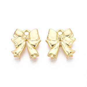Schleifen-Anhänger Metall nickelfrei 15×14mm 1 Stück