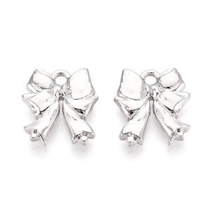 Schleifen-Anhänger Metall nickelfrei 15×14mm 1 Stück