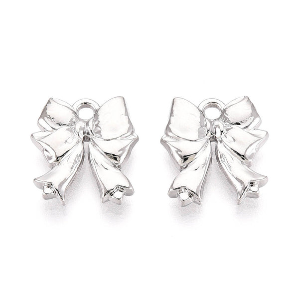 Schleifen-Anhänger Metall nickelfrei 15×14mm 1 Stück