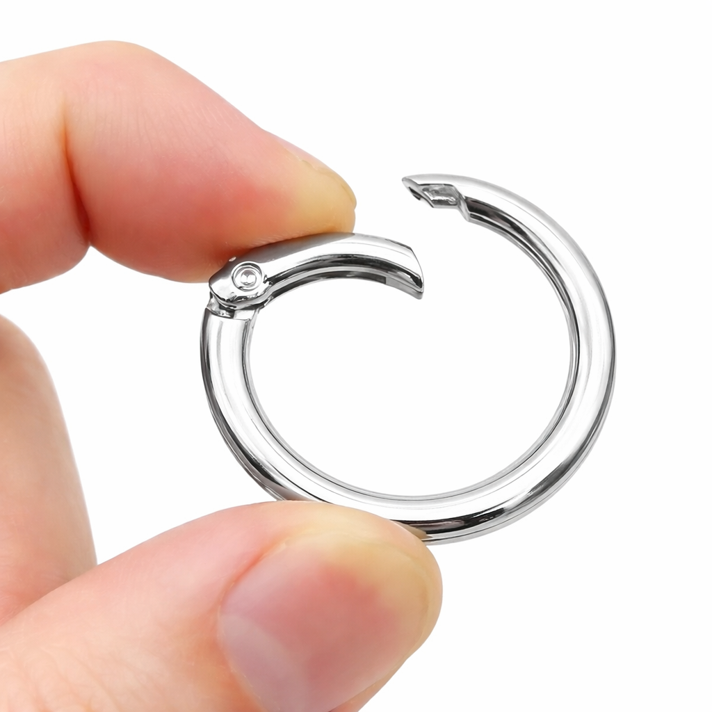 Schlüsselring zum Aufklappen silber 17mm 3 Stück
