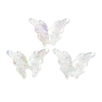 Schmetterling irisierend Acrylperle 24x32x9mm 5 Stück