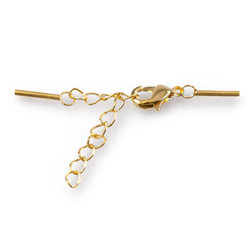 Schmuckverschluss gold zum Kleben od. Quetschen 1mm 5 Stk.