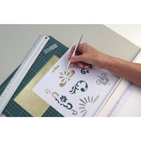 Schneide- und Perforierstift für Wachs Aluminium 13cm