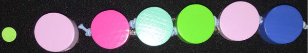 Schnulli Holz-Perle Scheibe speichel- schweißfest 20x10mm 4 Stück/Pkg