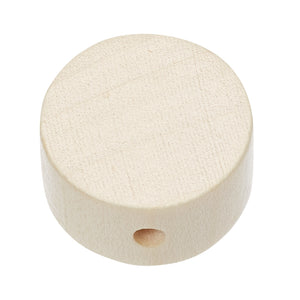 Schnulli Holz-Perle Scheibe speichel- schweißfest 20x10mm 4 Stück/Pkg