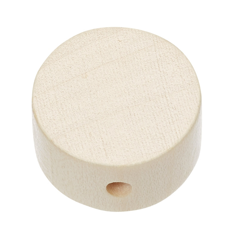 Schnulli Holz-Perle Scheibe speichel- schweißfest 20x10mm 4 Stück/Pkg