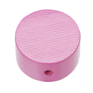 Schnulli Holz-Perle Scheibe speichel- schweißfest 20x10mm 4 Stück/Pkg