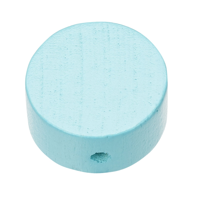 Schnulli Holz-Perle Scheibe speichel- schweißfest 20x10mm 4 Stück/Pkg