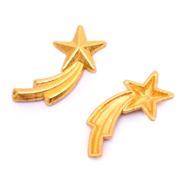 Schweifsterne aus Metall goldfarbig 14x7mm 10 Stück