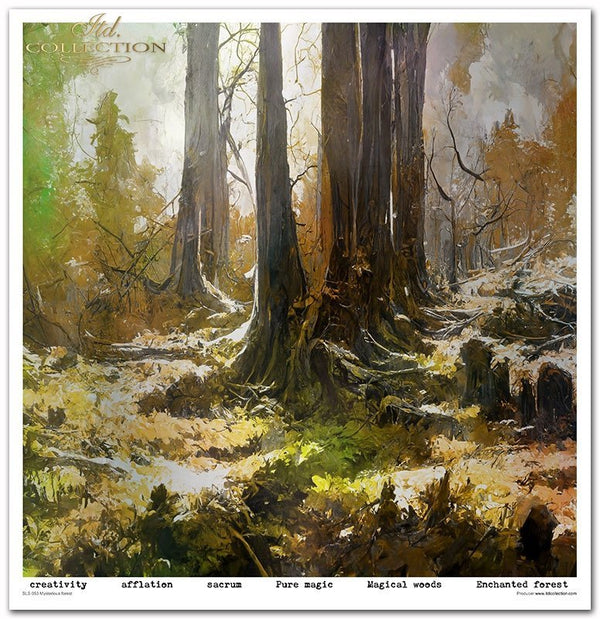 Scrapbooking-Papier-Set „Mysteriöser Wald“, 10 Stück/Packung, 30 x 30 cm, 200 g