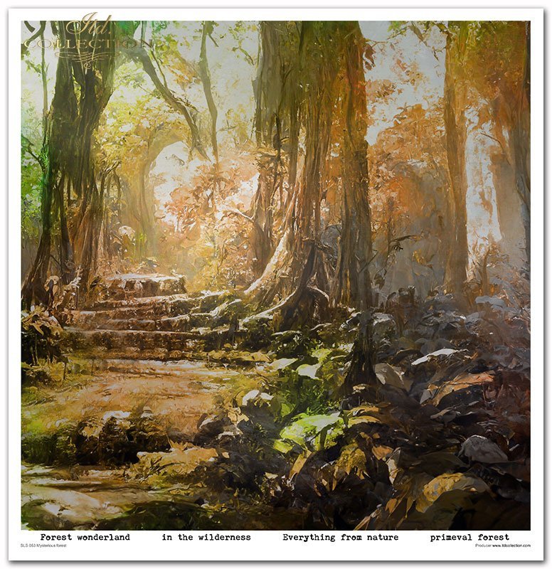 Scrapbooking-Papier-Set „Mysteriöser Wald“, 10 Stück/Packung, 30 x 30 cm, 200 g