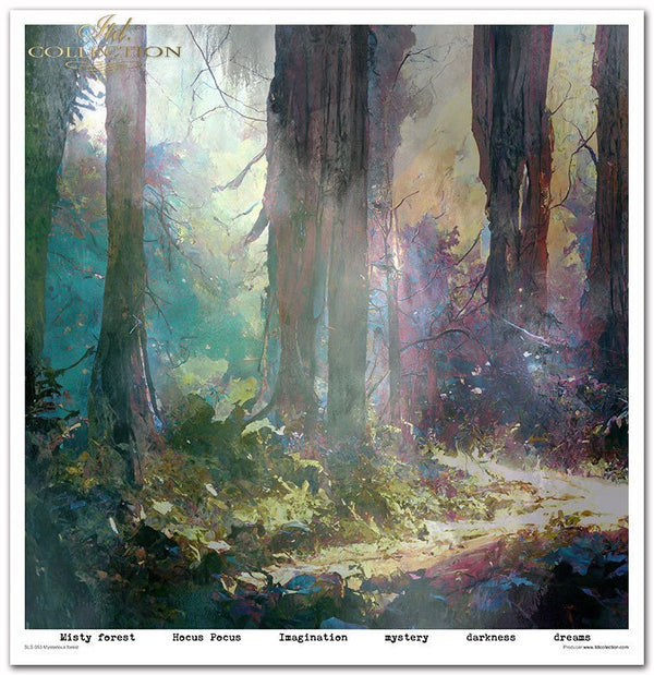 Scrapbooking-Papier-Set „Mysteriöser Wald“, 10 Stück/Packung, 30 x 30 cm, 200 g