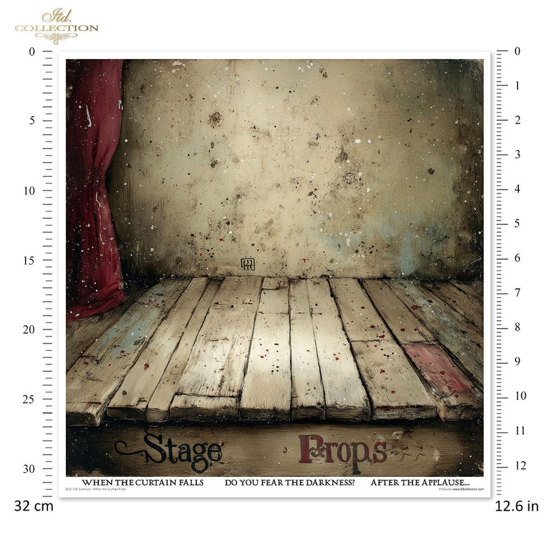 Scrapbooking-Papier Set Carnival - When the Curtain Falls 200 g/m2 310x320mm 11 Bögen