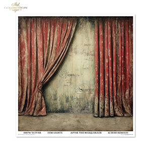 Scrapbooking-Papier Set Carnival - When the Curtain Falls 200 g/m2 310x320mm 11 Bögen