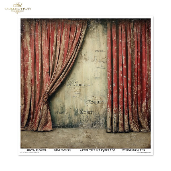 Scrapbooking-Papier Set Carnival - When the Curtain Falls 200 g/m2 310x320mm 11 Bögen