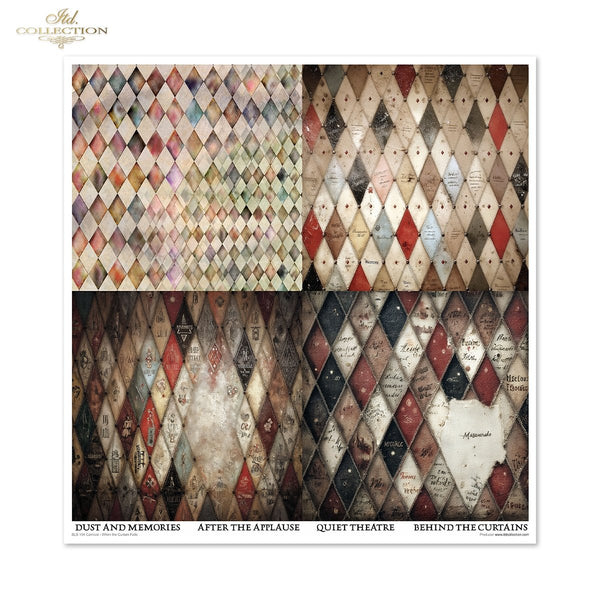 Scrapbooking-Papier Set Carnival - When the Curtain Falls 200 g/m2 310x320mm 11 Bögen