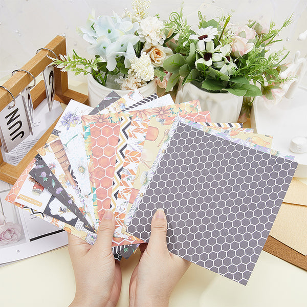 Scrapbooking-Papierset Oh Honey 12 Designs quadratisch 152x152mm 24 Blatt