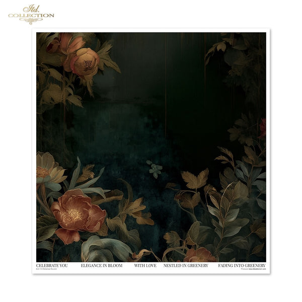 Scrapbooking Papier Set Botanical-Boudoir 200g/m2 310x320mm 11 Bögen