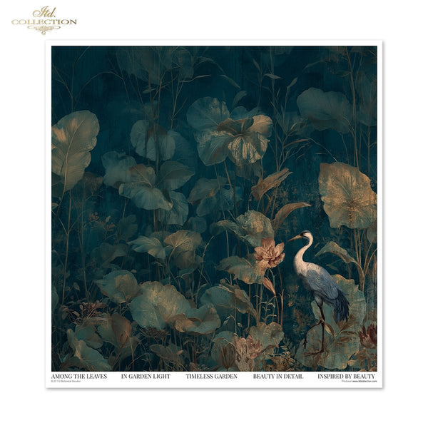 Scrapbooking Papier Set Botanical-Boudoir 200g/m2 310x320mm 11 Bögen