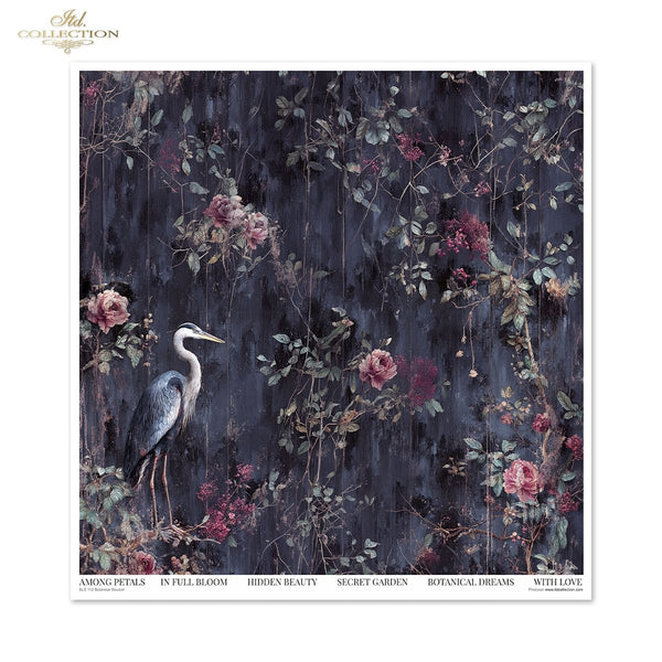 Scrapbooking Papier Set Botanical-Boudoir 200g/m2 310x320mm 11 Bögen