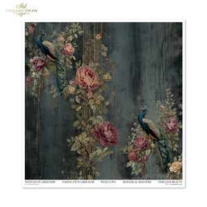 Scrapbooking Papier Set Botanical-Boudoir 200g/m2 310x320mm 11 Bögen
