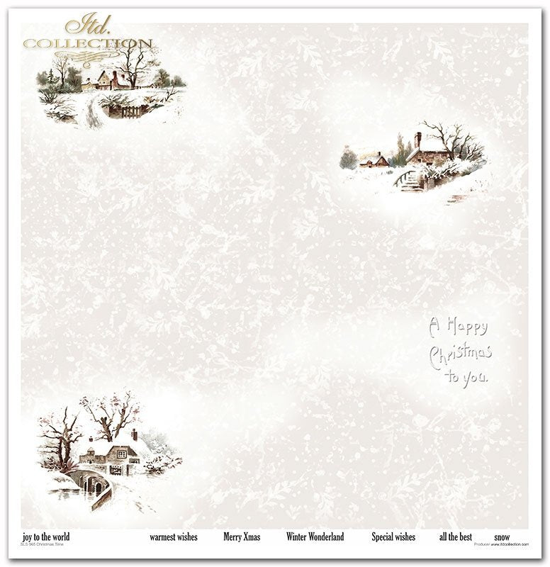 Scrapbooking Papier Christmas Time Set 310x320 mm 200 g/m2 10 Stück