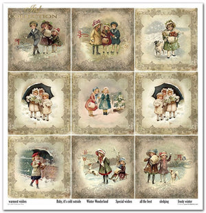 Scrapbooking Papier Christmas Time Set 310x320 mm 200 g/m2 10 Stück
