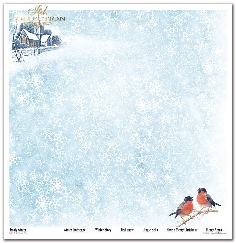 Scrapbooking Papier Christmas Time Set 310x320 mm 200 g/m2 10 Stück