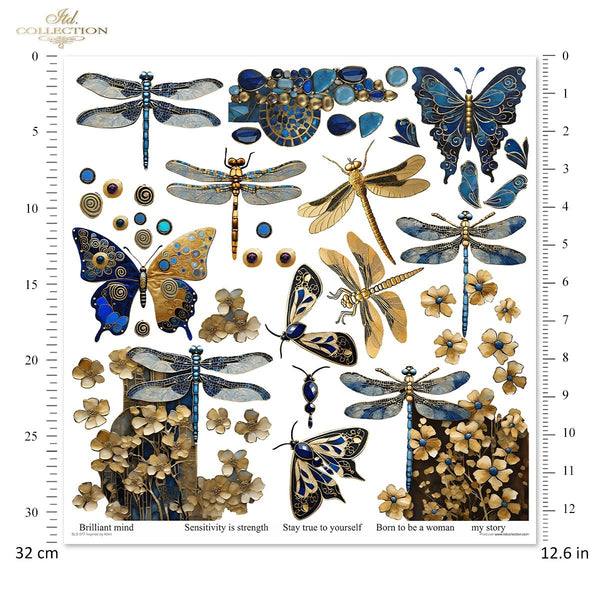 Scrapbooking Papier Inspired by Klimt Set 310x320 mm 200 g/m2 10 Stück