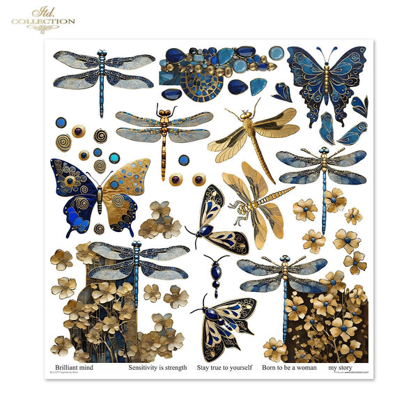 Scrapbooking Papier Inspired by Klimt Set 310x320 mm 200 g/m2 10 Stück