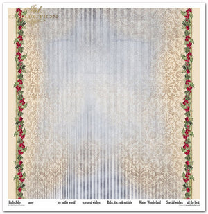 Scrapbooking-Papier „Frohe Weihnachten“, Set, 310 x 320 mm, 200 g/m², 10 Stück