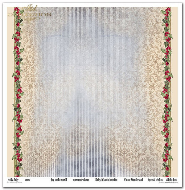 Scrapbooking Papier Merry Christmas Set 310x320 mm 200 g/m2 10 Stück