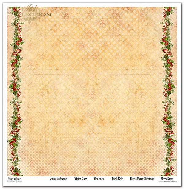 Scrapbooking Papier Merry Christmas Set 310x320 mm 200 g/m2 10 Stück