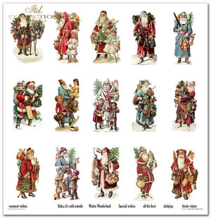 Scrapbooking-Papier „Frohe Weihnachten“, Set, 310 x 320 mm, 200 g/m², 10 Stück