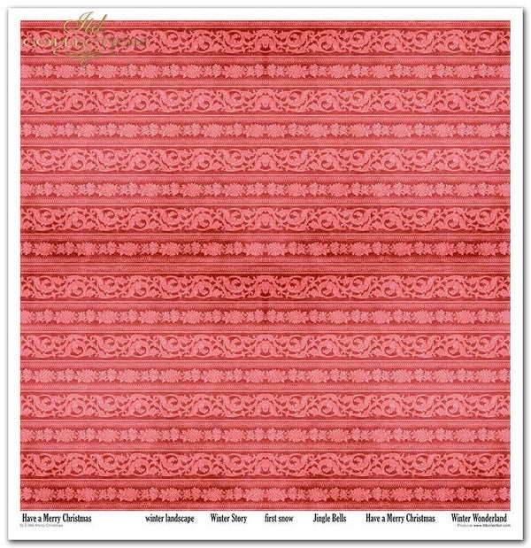 Scrapbooking Papier Merry Christmas Set 310x320 mm 200 g/m2 10 Stück