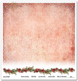 Scrapbooking-Papier „Frohe Weihnachten“, Set, 310 x 320 mm, 200 g/m², 10 Stück