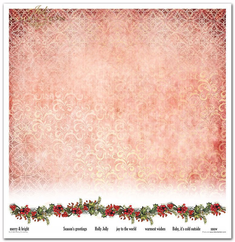 Scrapbooking-Papier „Frohe Weihnachten“, Set, 310 x 320 mm, 200 g/m², 10 Stück