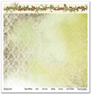 Scrapbooking-Papier „Frohe Weihnachten“, Set, 310 x 320 mm, 200 g/m², 10 Stück