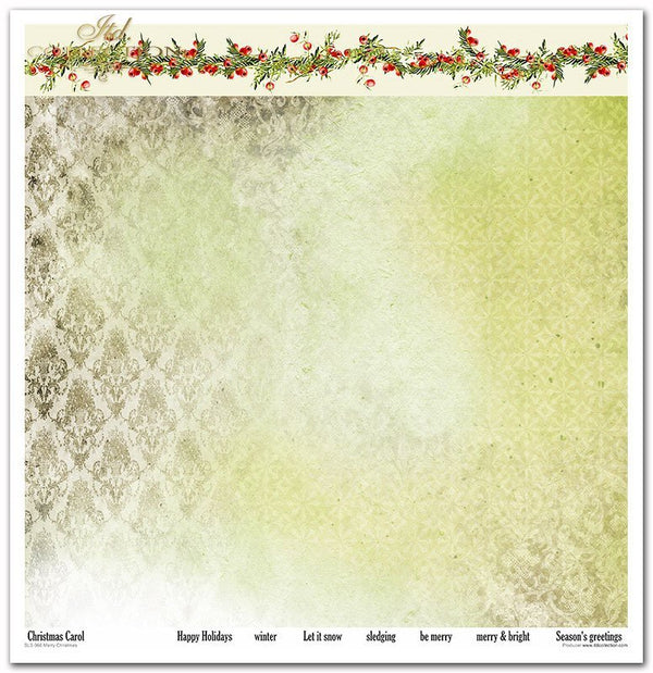 Scrapbooking Papier Merry Christmas Set 310x320 mm 200 g/m2 10 Stück