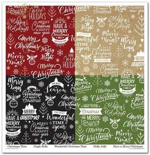 Scrapbooking-Papier-Set Weihnachtsüberraschung 31x32cm 200 g/m2 11 Blatt