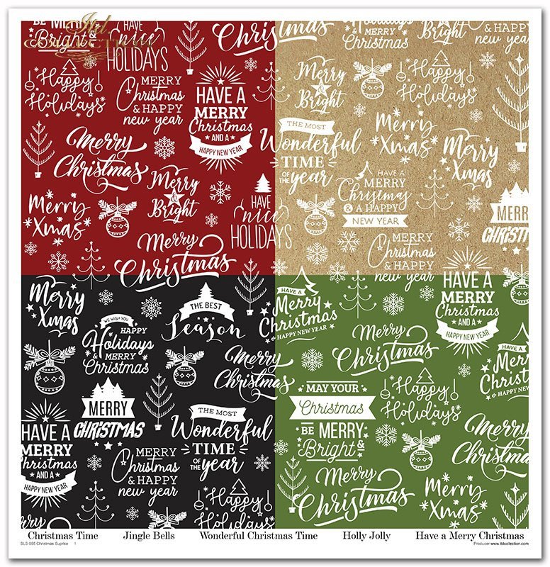 Scrapbooking-Papier-Set Weihnachtsüberraschung 31x32cm 200 g/m2 11 Blatt