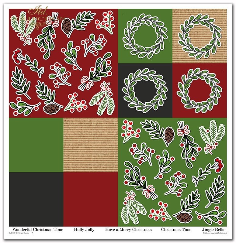 Scrapbooking-Papier-Set Weihnachtsüberraschung 31x32cm 200 g/m2 11 Blatt