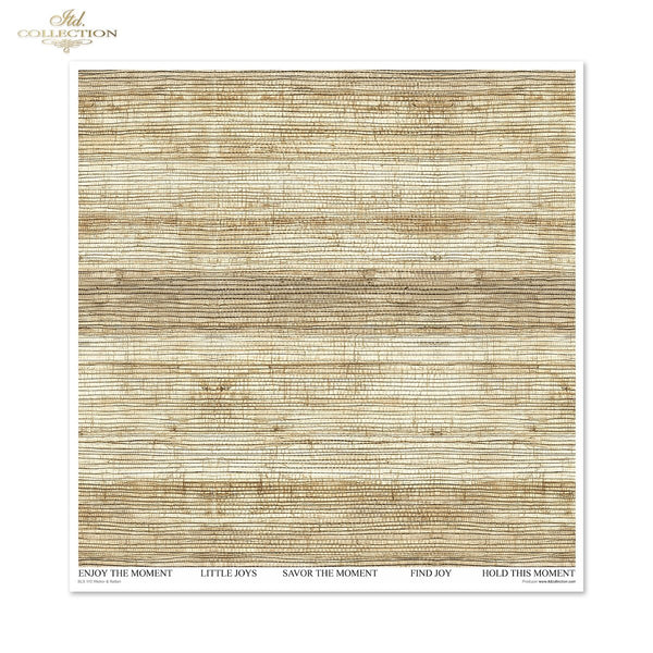 Scrapbooking-Papier Set Wicker & Rattan 200 g/m2 310x320mm 11 Bögen