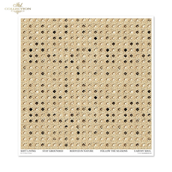 Scrapbooking-Papier Set Wicker & Rattan 200 g/m2 310x320mm 11 Bögen
