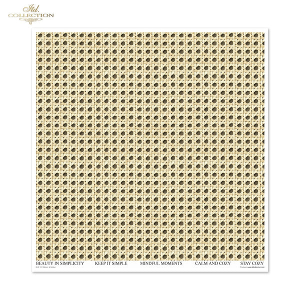 Scrapbooking-Papier Set Wicker & Rattan 200 g/m2 310x320mm 11 Bögen