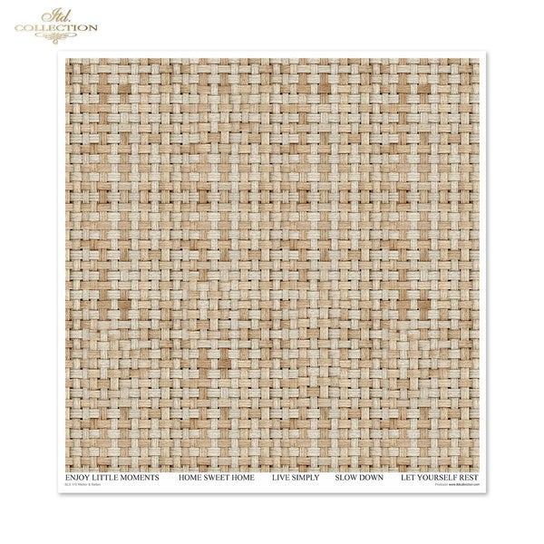 Scrapbooking-Papier Set Wicker & Rattan 200 g/m2 310x320mm 11 Bögen