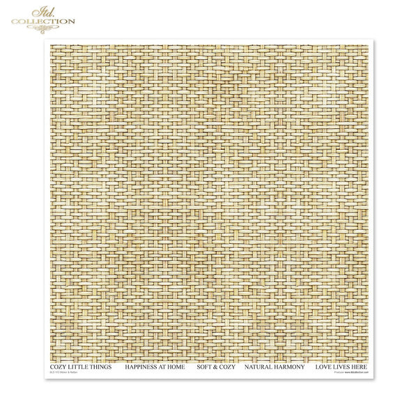Scrapbooking-Papier Set Wicker & Rattan 200 g/m2 310x320mm 11 Bögen
