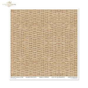 Scrapbooking-Papier Set Wicker & Rattan 200 g/m2 310x320mm 11 Bögen